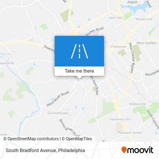 South Bradford Avenue map