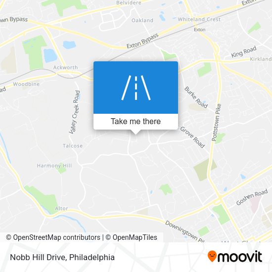 Nobb Hill Drive map