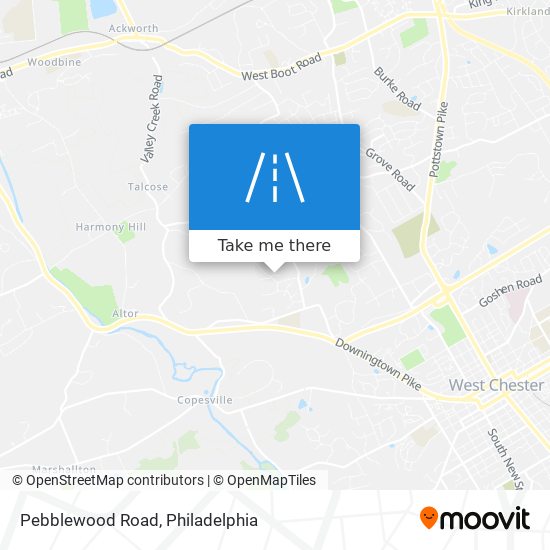 Pebblewood Road map