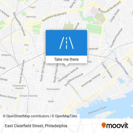 East Clearfield Street map