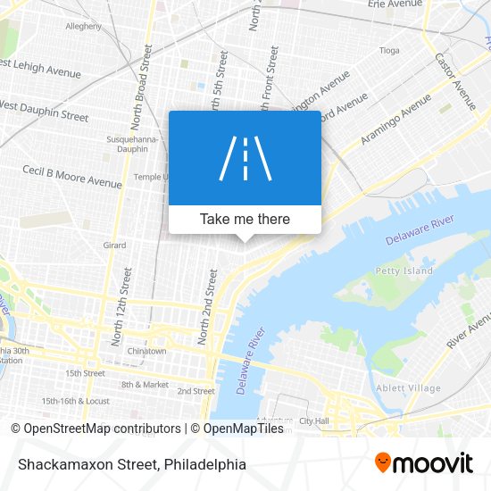 Shackamaxon Street map