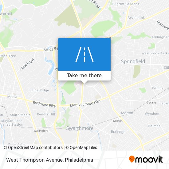 West Thompson Avenue map