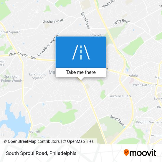 South Sproul Road map