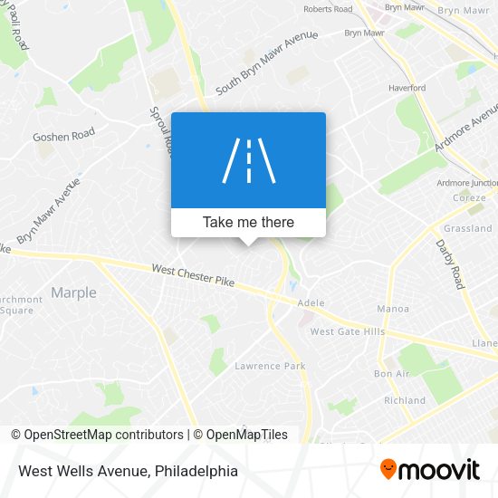 West Wells Avenue map