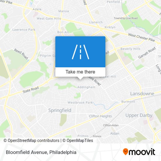 Bloomfield Avenue map