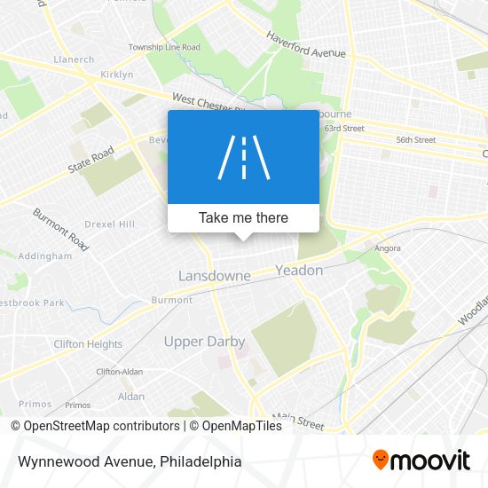 Wynnewood Avenue map