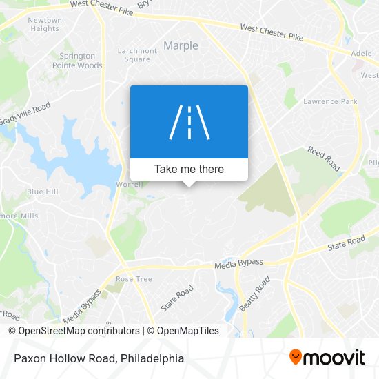 Paxon Hollow Road map