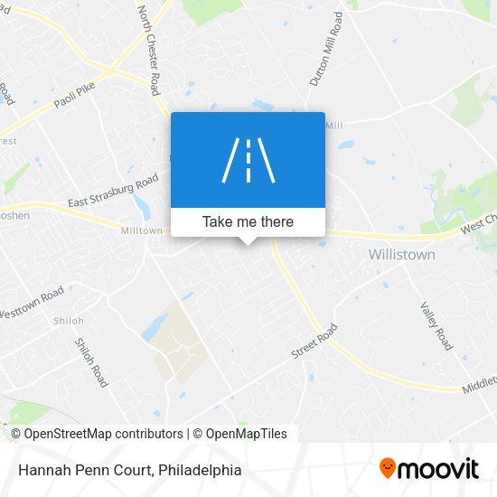 Hannah Penn Court map