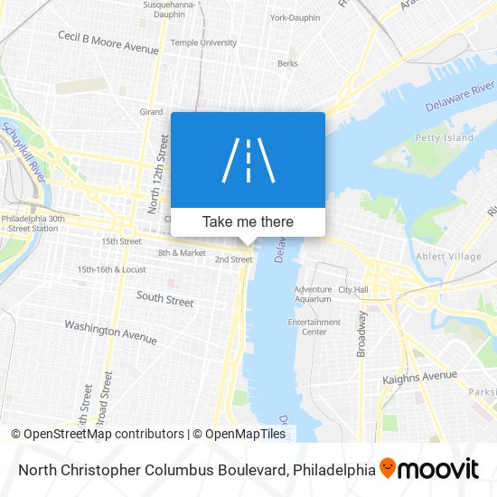 North Christopher Columbus Boulevard map