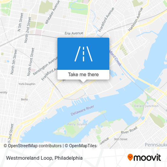Westmoreland Loop map