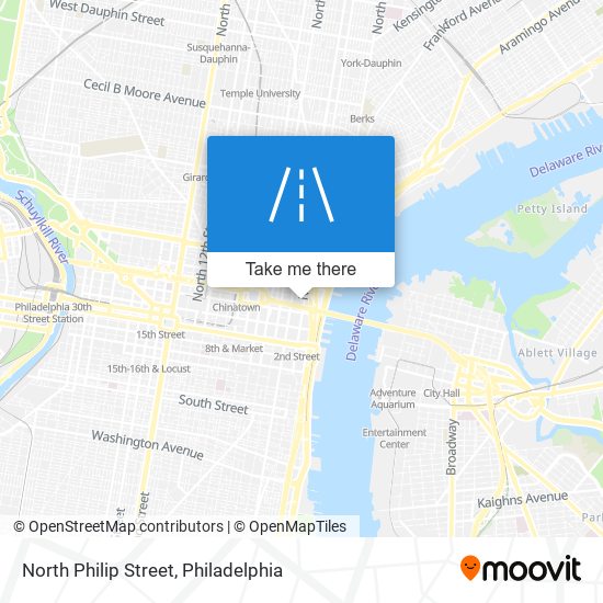 North Philip Street map