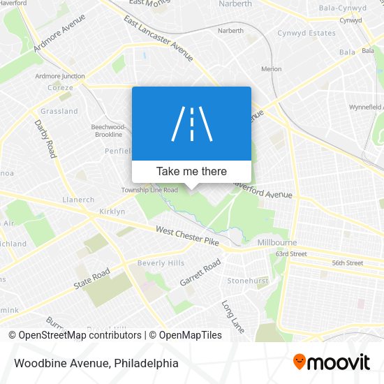 Mapa de Woodbine Avenue