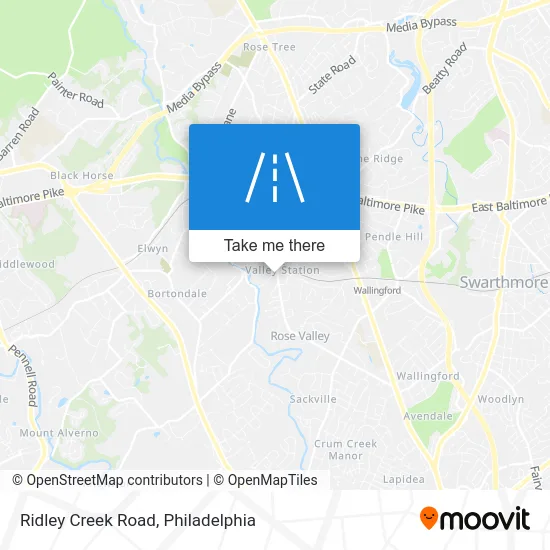 Ridley Creek Road map