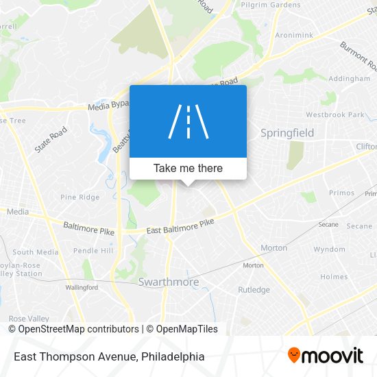 East Thompson Avenue map