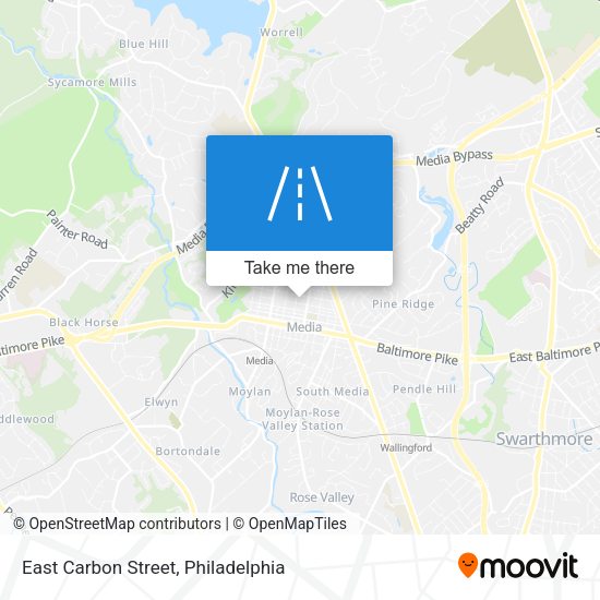 East Carbon Street map