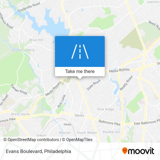 Mapa de Evans Boulevard