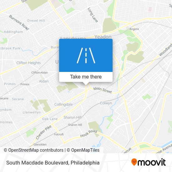 Mapa de South Macdade Boulevard