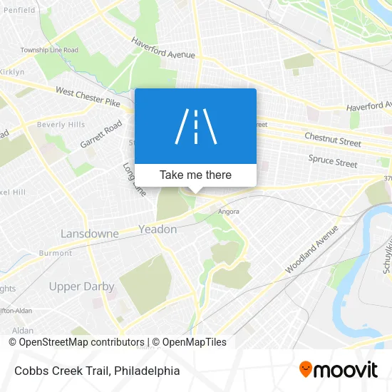 Cobbs Creek Trail map