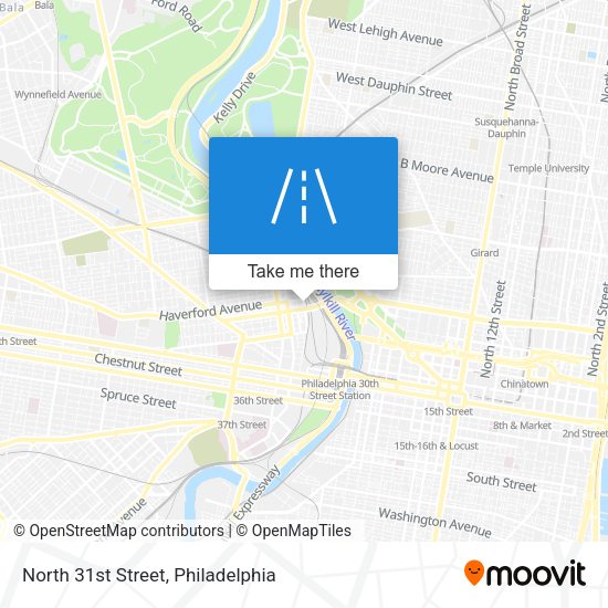 North 31st Street map