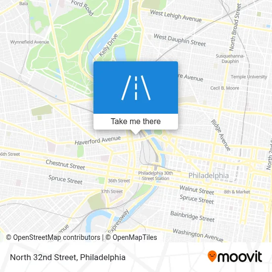 North 32nd Street map