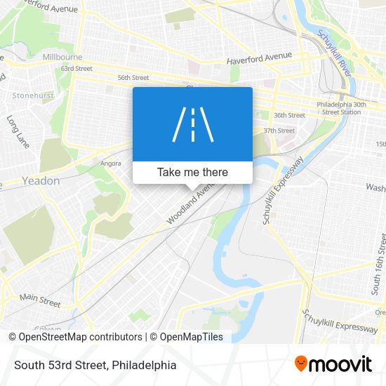 South 53rd Street map