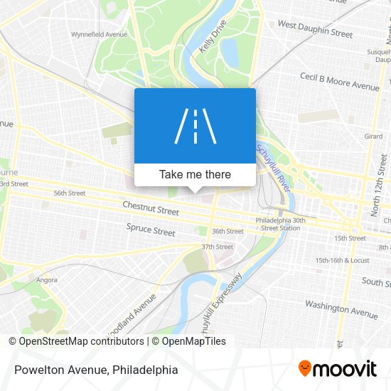 Mapa de Powelton Avenue