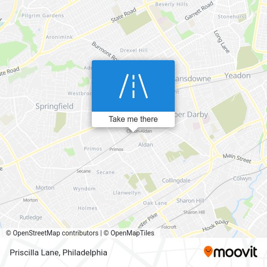 Priscilla Lane map