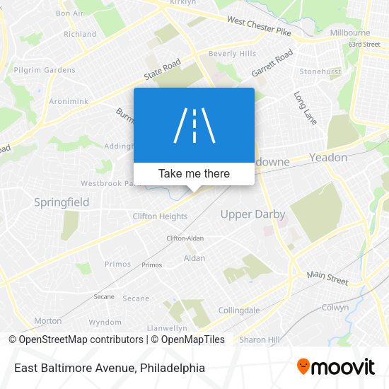 East Baltimore Avenue map