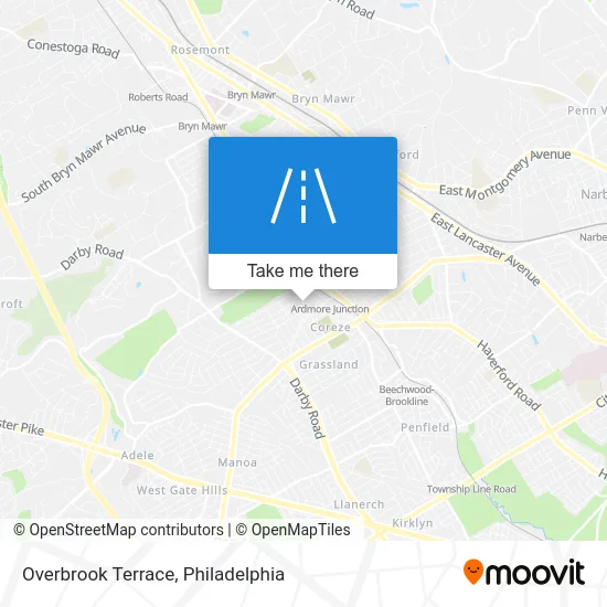 Overbrook Terrace map