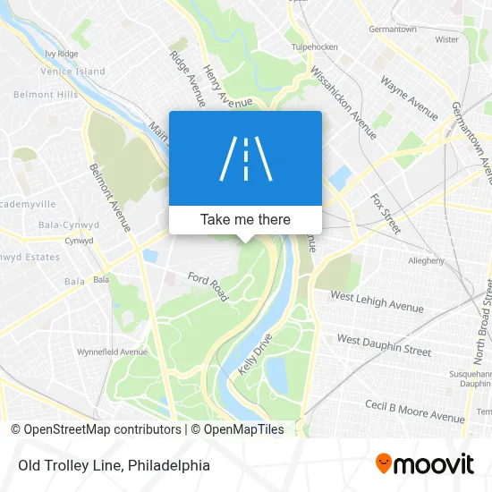 Old Trolley Line map