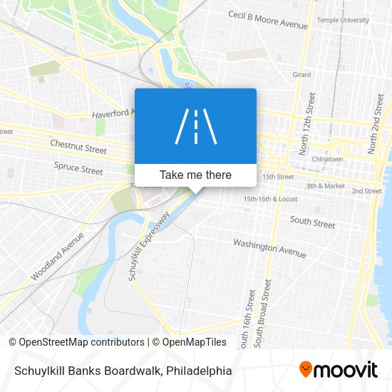 Mapa de Schuylkill Banks Boardwalk