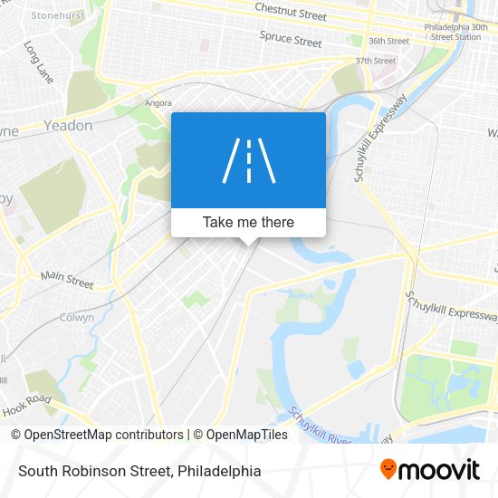 South Robinson Street map