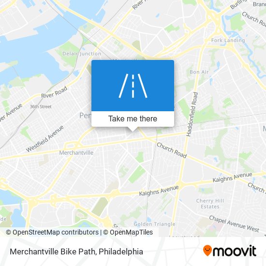 Mapa de Merchantville Bike Path