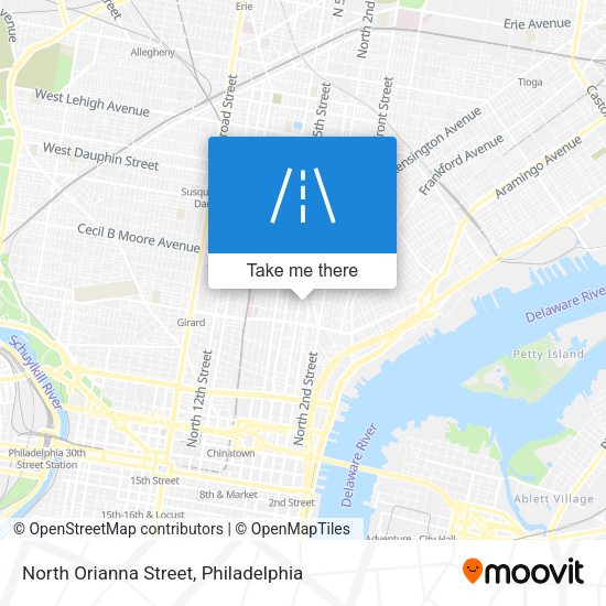 North Orianna Street map