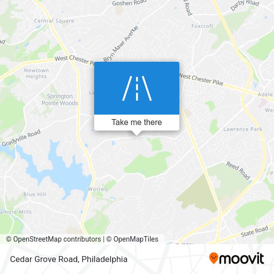 Cedar Grove Road map