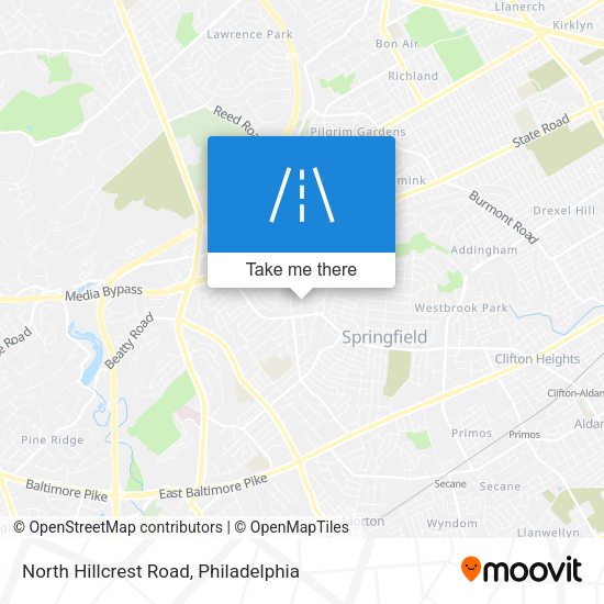 North Hillcrest Road map