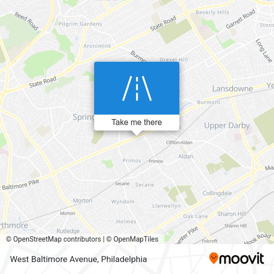 Mapa de West Baltimore Avenue