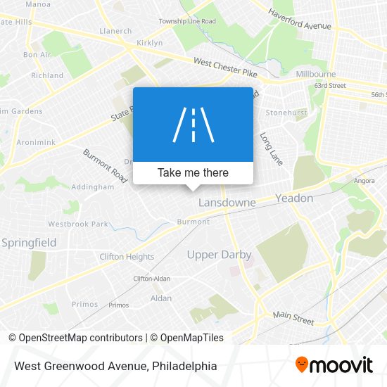 West Greenwood Avenue map