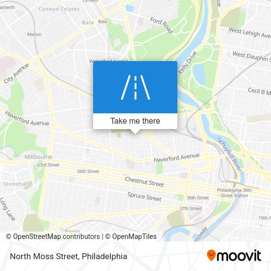 North Moss Street map