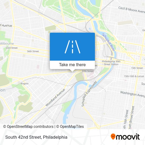 South 42nd Street map