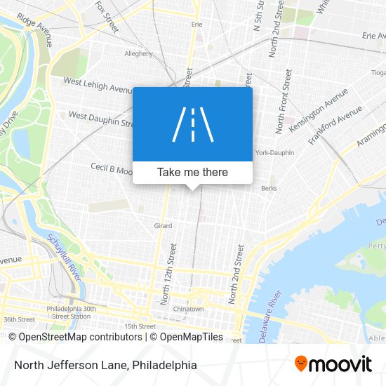 North Jefferson Lane map