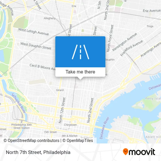 North 7th Street map