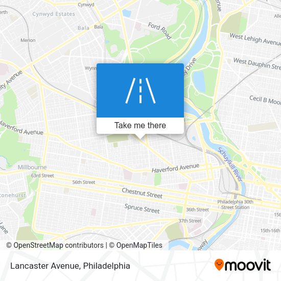 Mapa de Lancaster Avenue
