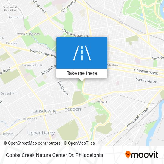 Cobbs Creek Nature Center Dr map