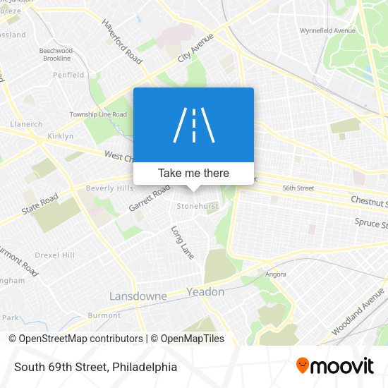 South 69th Street map