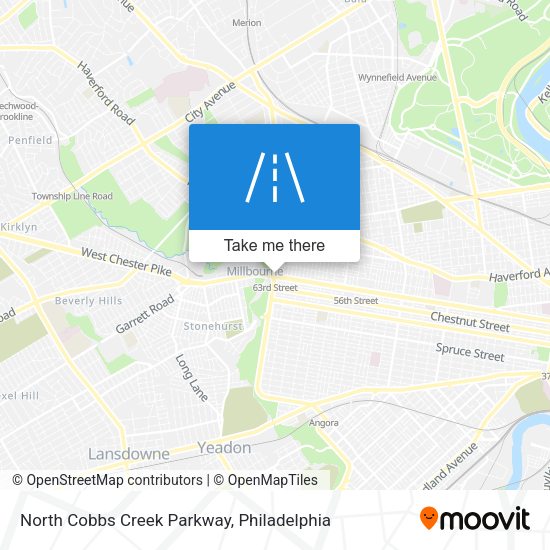 North Cobbs Creek Parkway map