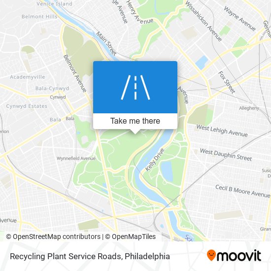 Recycling Plant Service Roads map