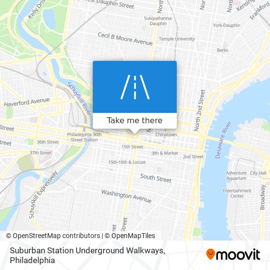 Mapa de Suburban Station Underground Walkways