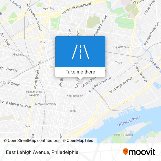 East Lehigh Avenue map
