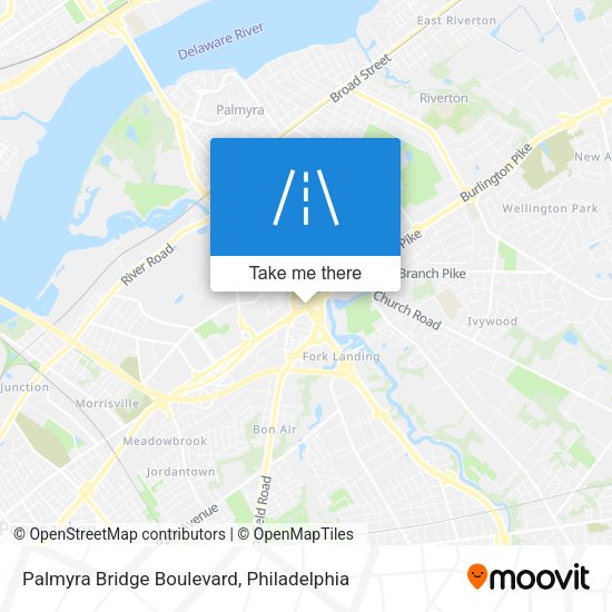 Mapa de Palmyra Bridge Boulevard